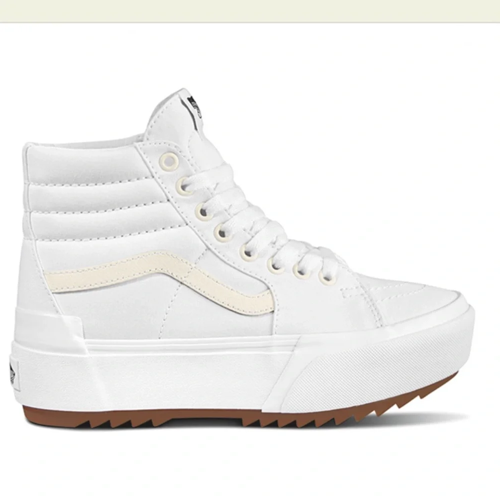 Vans WMNS Sk8-Hi Stacked (Canvas) True White VN0A4BTWL5R Platforms Sneakers